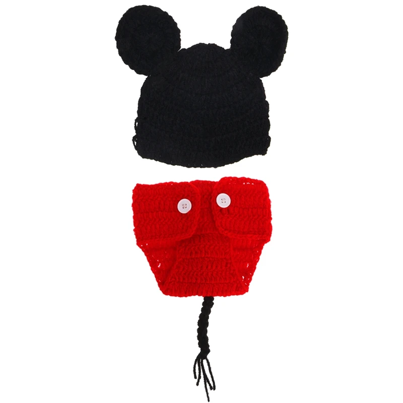 

Newborn Photography Props Crochet Hat Pants Baby Clothes Boy Clothing Boys Accessories Girl Costume Crocheted Handmade