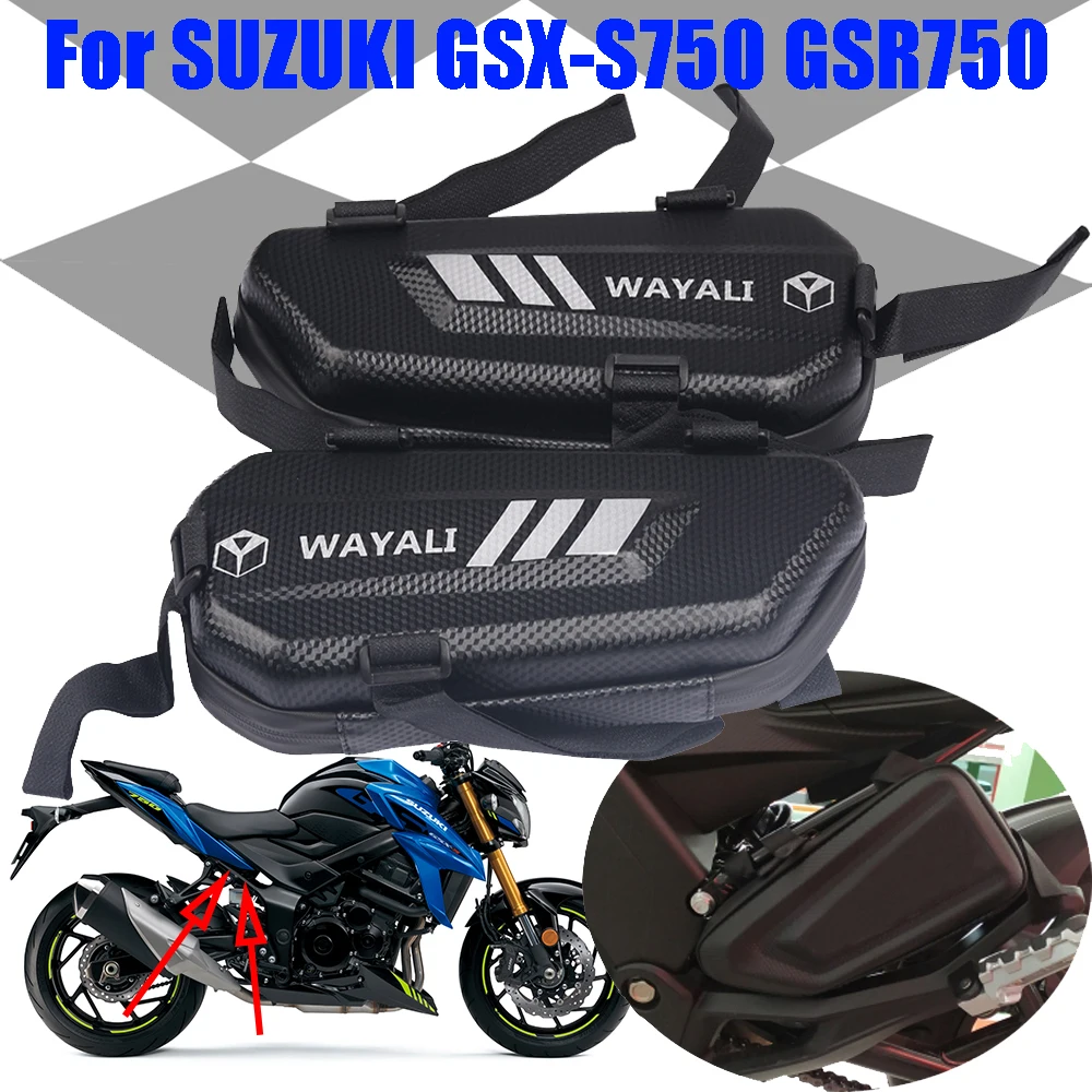 Bolsa de herramientas triangular impermeable para motocicleta, bolsa lateral para SUZUKI GSX-S750, GSXS 750, GSX-S, 750, GSR750, GSR 750, accesorios