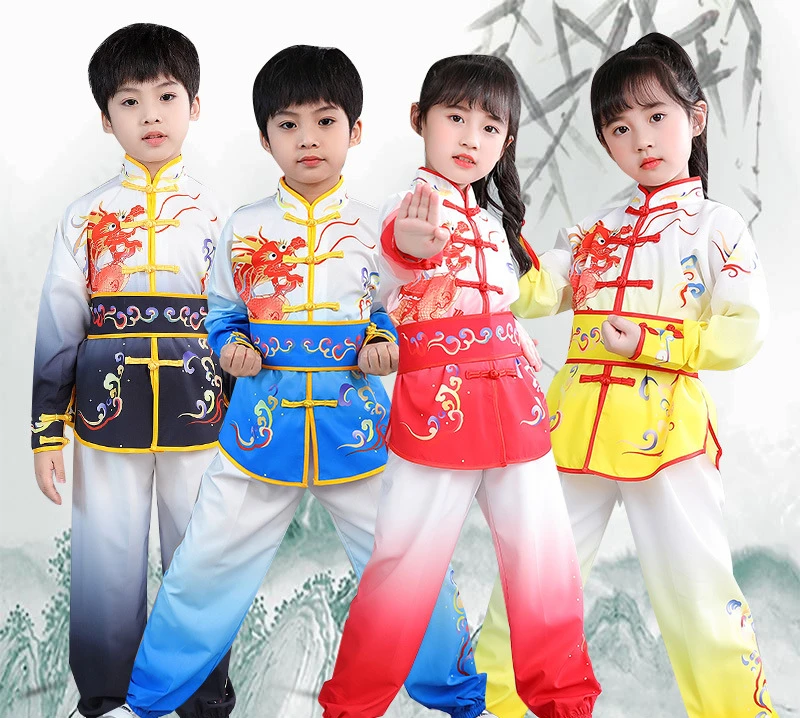 Комплект детской одежды в традиционном китайском стиле с вышивкой дракона