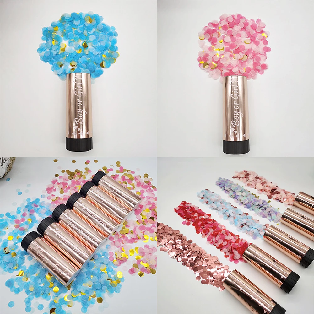 1 шт. Мини конфетти попперс ручной пушка огненные работы пола рождения праздник декорация свадебный праздник поставки.