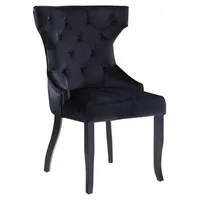 Elegant factory hot sale  price black High Backrest dining chair promotion for wedding banquet home