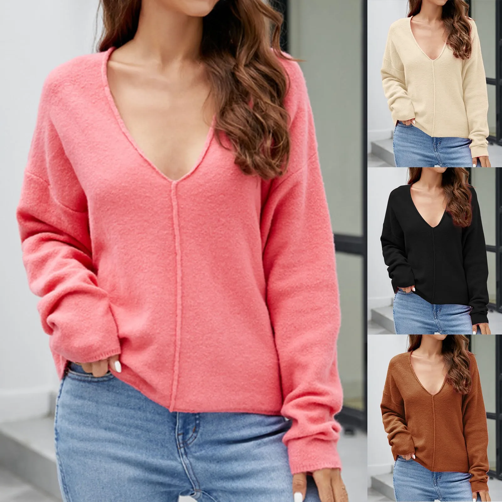 

Женский осенне-зимний Свободный пуловер, вязаный свитер с рукавом летучая мышь, вязаный Топ, Женский Топ, длинные женские высокие Топы