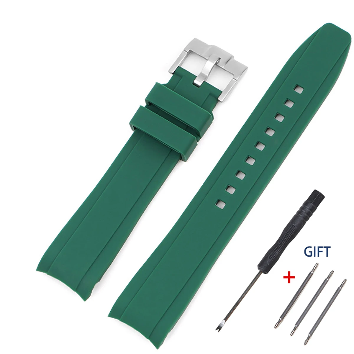 

Curved Strap 20mm 22mm for Omega for Swatch Co-Branded Planet Moon Watches Silicone Waterproof Sport Watch Bracelet