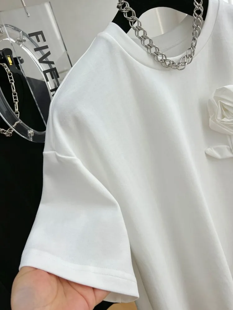 Женская футболка с круглым вырезом и коротким рукавом