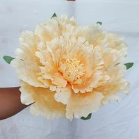large velvet artificial peony flower head fake flowers crafts for wedding background decoration party event stage scene layout