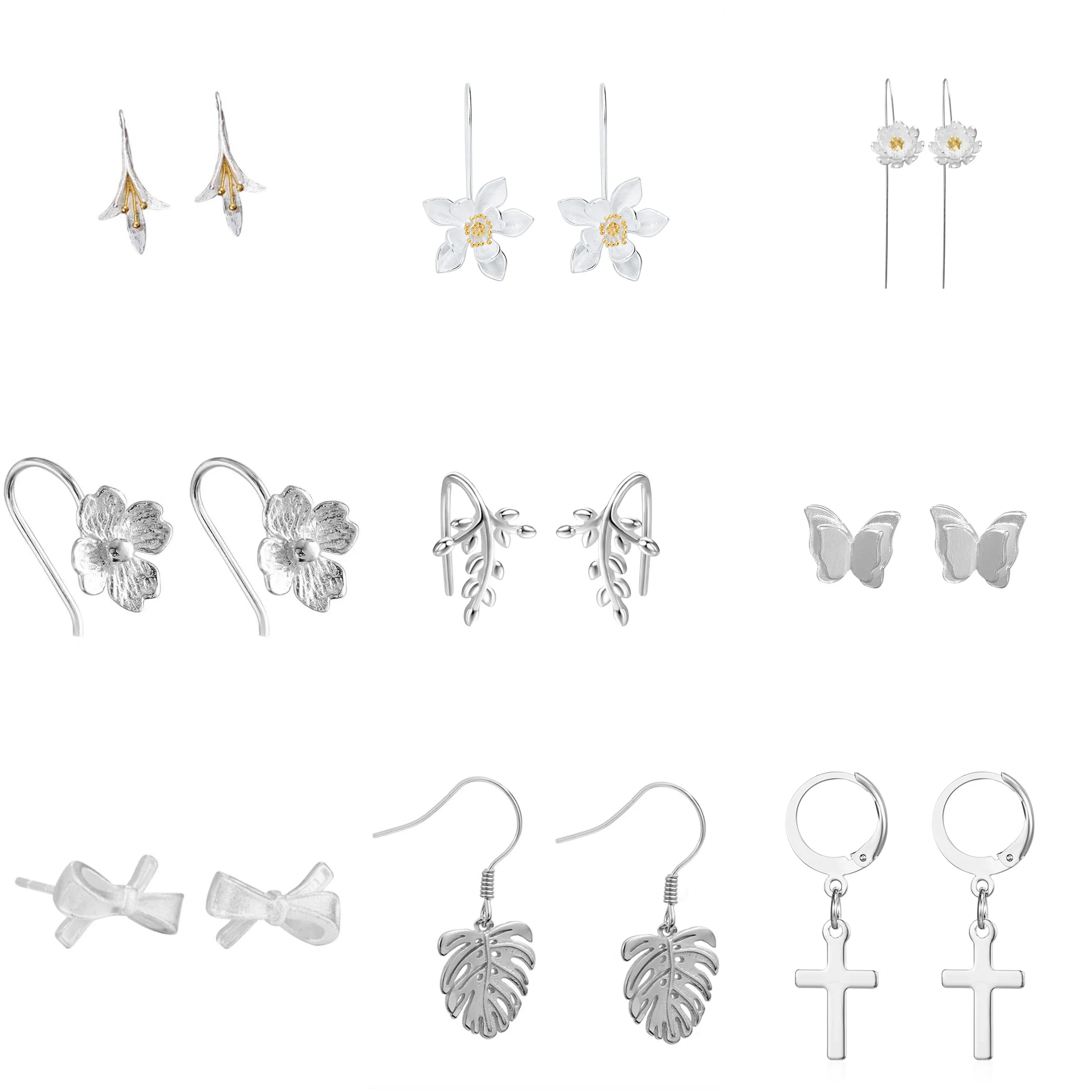 Obega-pendientes flores para mujer aretes tuerca color розовый и blanco joadie bonita moda privene