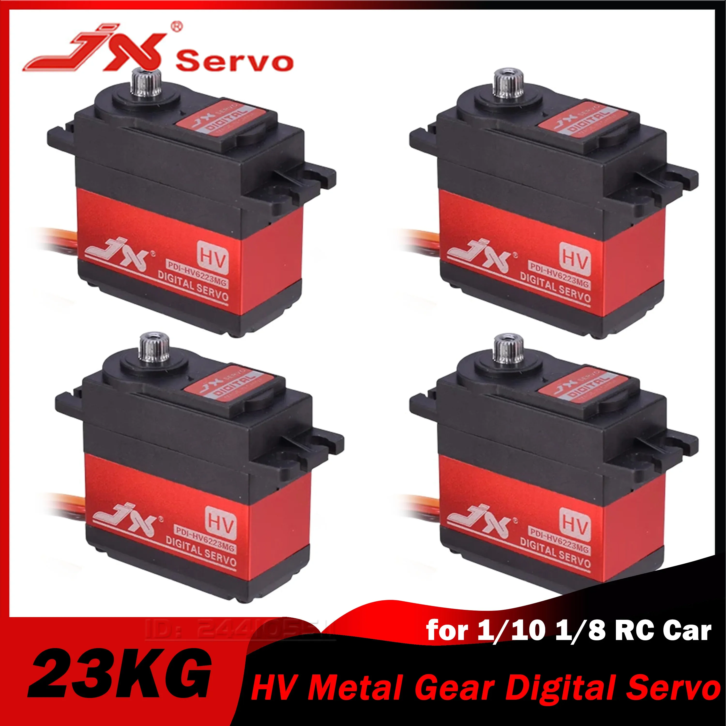 JX 23KG HV Servo PDI-HV6223MG 6-8 4 В Цифровой стандартный двигатель с металлической шестерней