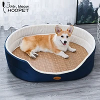 hoopet big dog bed four seaons dog house with pillow cool mat double sided available bed for small medium large dog cat supplies