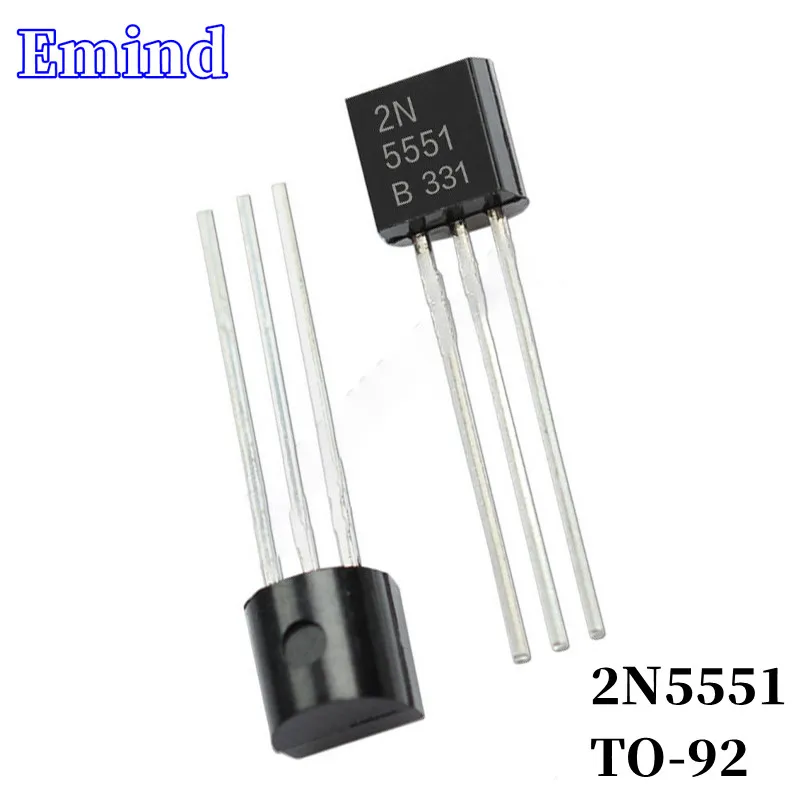 

100/200 шт. 2N5551 DIP транзистор TO-92 типа NPN биполярный усилитель транзистор 160 В/мА