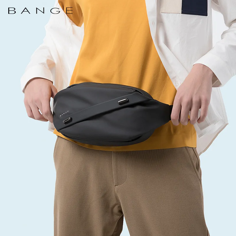 New fashion waterproof chest bag trendy large-capacity messenger bag men's business casual chest bag unisex