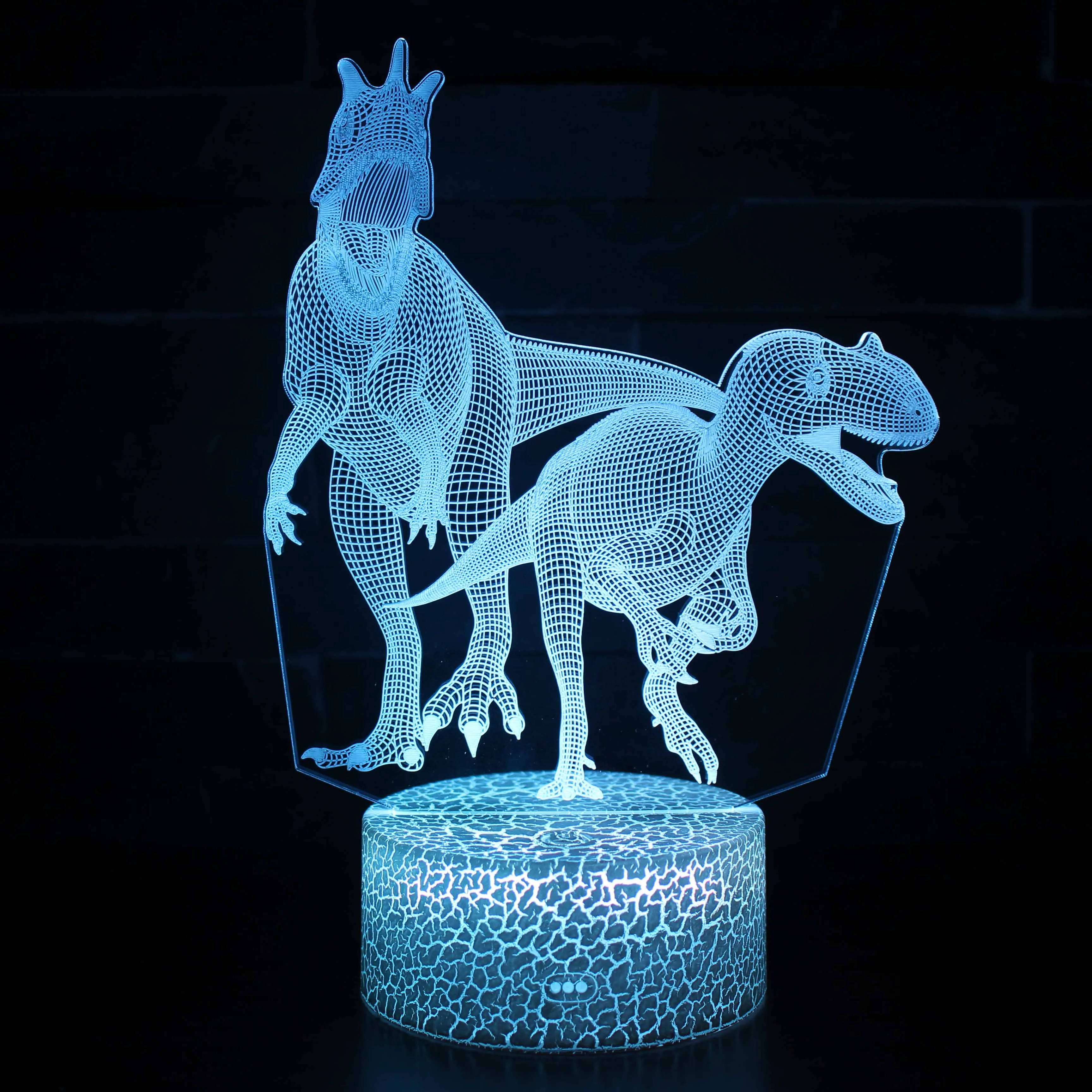 

Jurassic World Dinosaur Model 3D Touch Color LED Night Light Desk Lamp Jurassic Park Anime Figure Child Room Decor Bedside Lamp