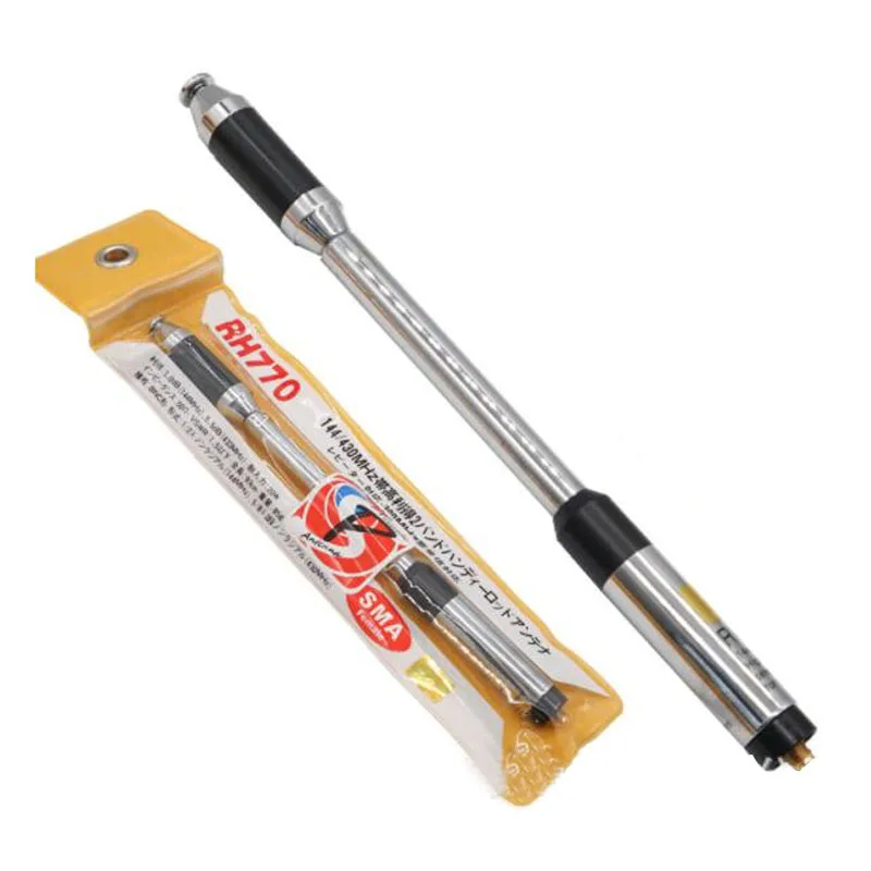 Original RH770 Telescopic Antenna SMA-Female/Male/BNC Dual Band 144/430Mhz High Gain RH-770 Antenna For Baofeng Kenwood Radio