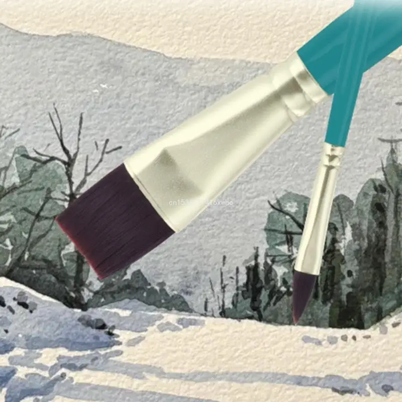 Прямая поставка 12 шт. профессиональная кисть для рисования нейлоновая щетина