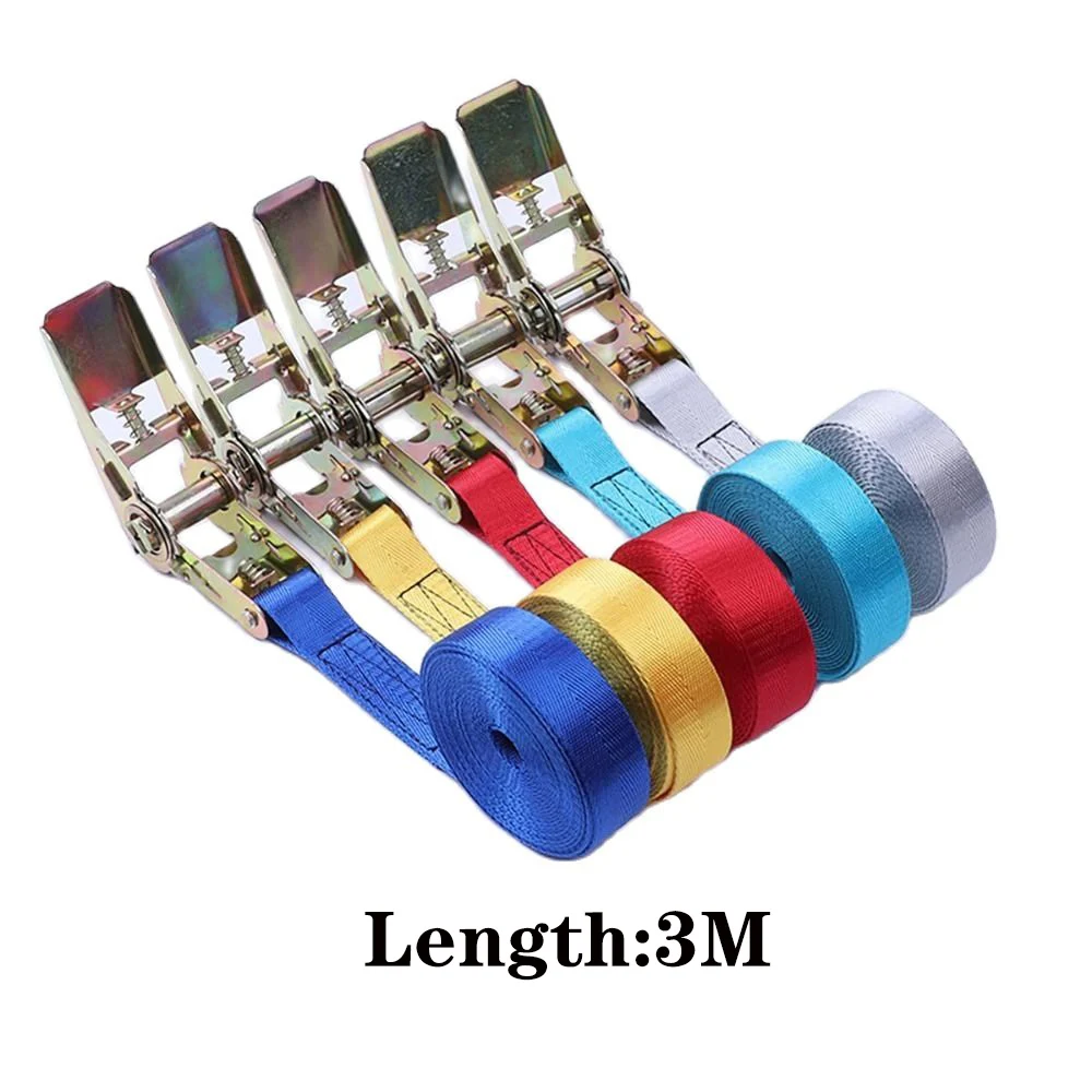

3 Meter Car Motorcycle Cargo Strap Tension Rope Tie Down Strap Strong Ratchet Belt for Luggage Bag Lashing Rope elastic bands