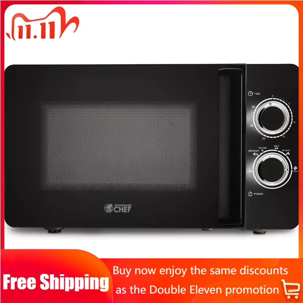 

0.6 Cubic Foot Microwave with 6 Power Levels, Small Microwave with Grip Handle, 600W Countertop Microwave