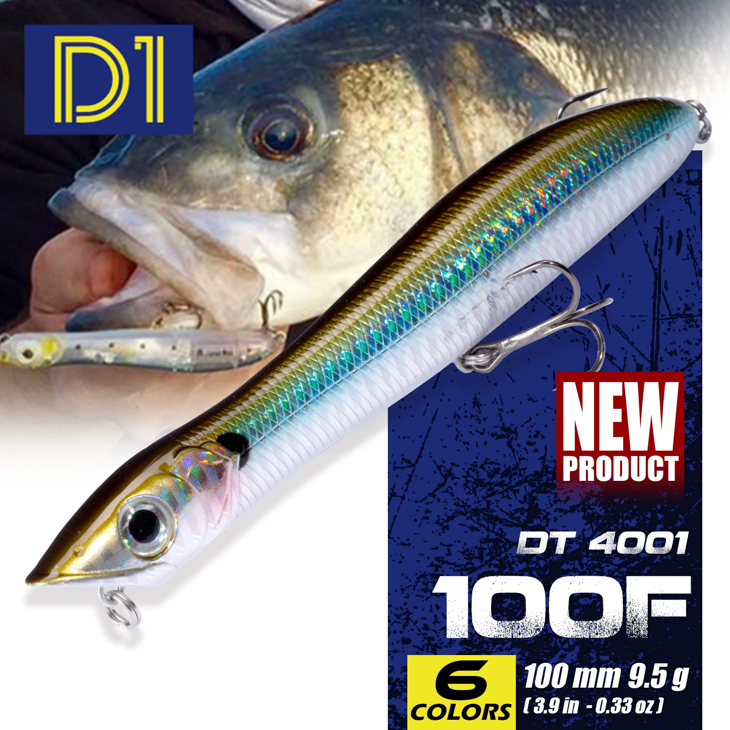 

D1 Snakehead Popper Fishing Lures 100mm/9.5g 140mm /26g Topwater Surface WTD Jerkbait For Sea Bass pike 2021 pecsa Tackle