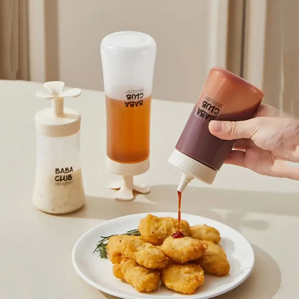 2 шт. портативная бутылка для соуса без пролития 210 мл 350 пластиковая разделенная с