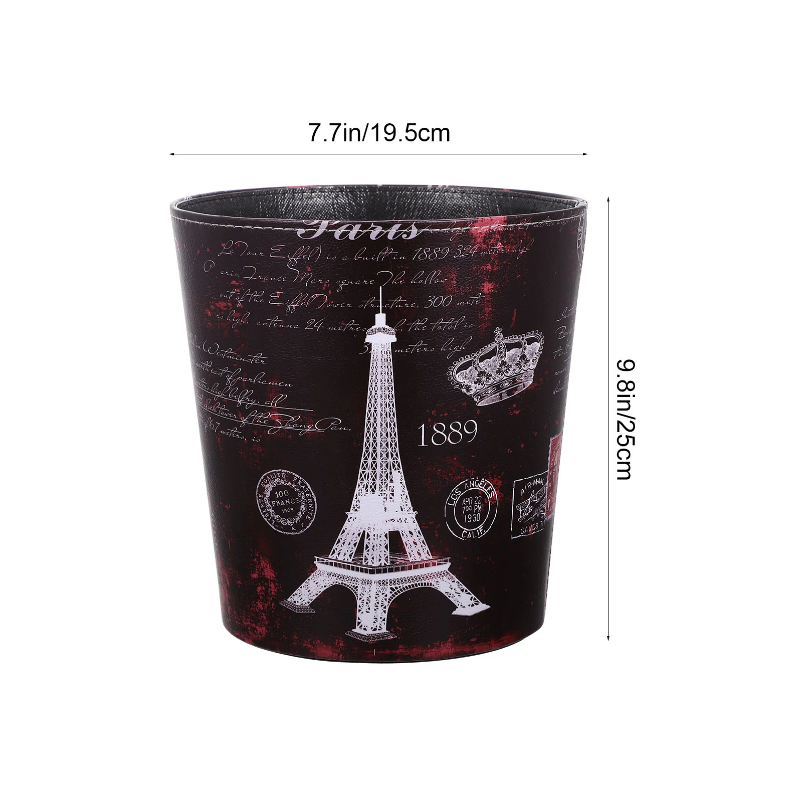 

Trash Can Bin Garbage Waste Container Basket Pu Kitchen Paper Wastebasket Bedroom Bathroom Decorative Office Cans Rubbish