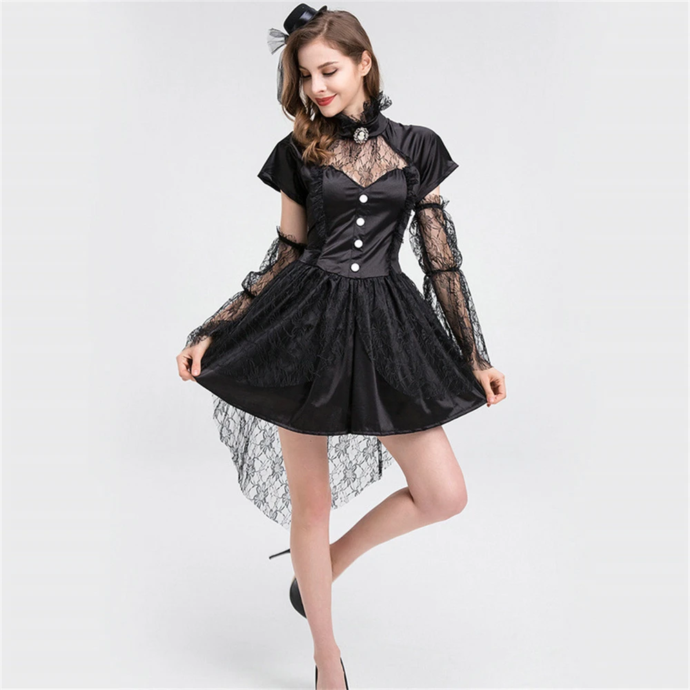 

Костюм на Хэллоуин, кружевная юбка-смокинг, косплей, маскарадные костюмы для косплея