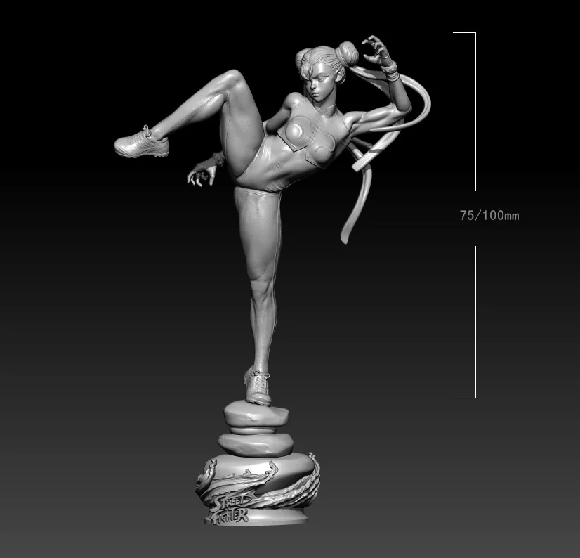 

1/24 75 мм 1/18 100 мм фигурка девушки-истребителя неокрашенная без цвета RW-917