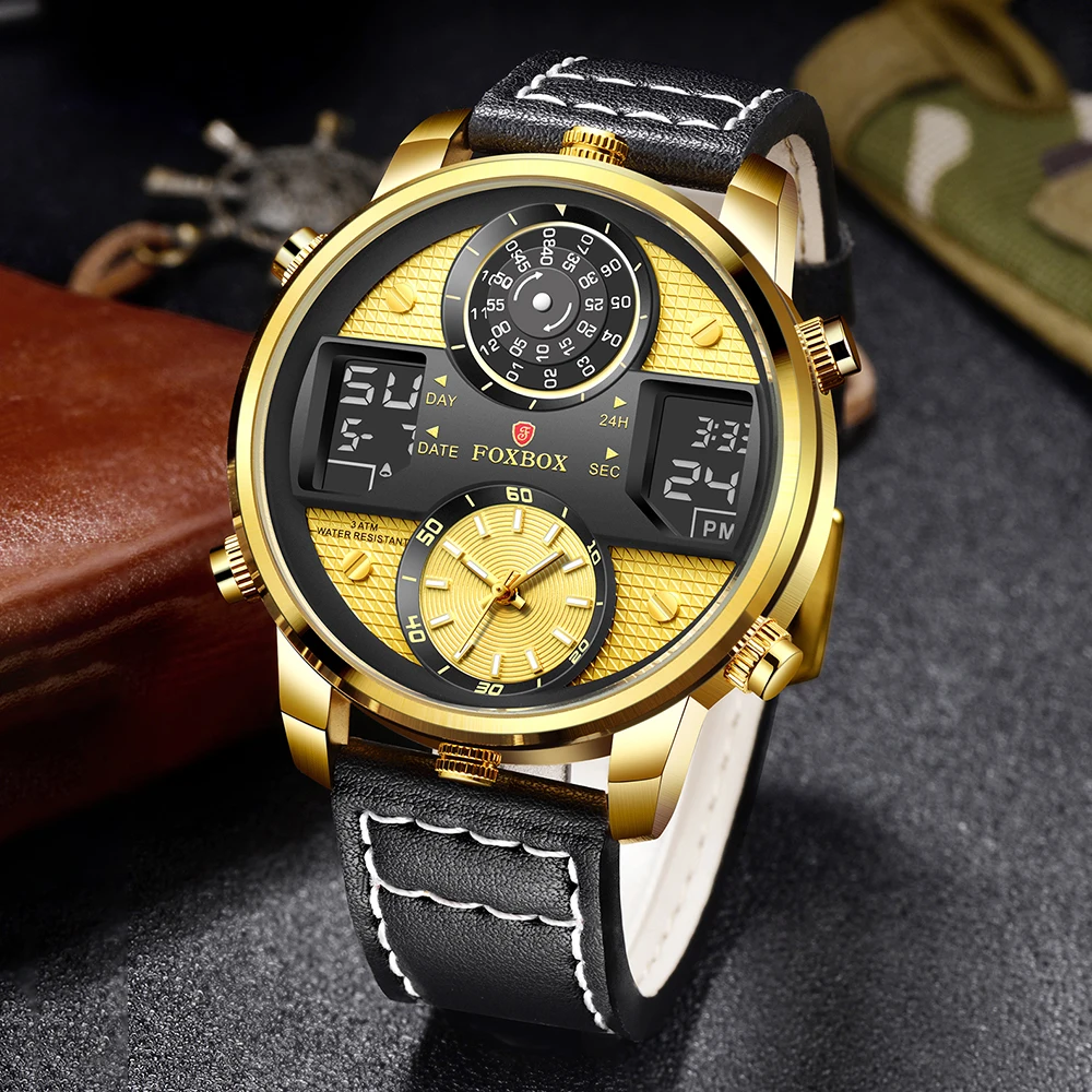 

LIGE Luxury Brand Watches Sports Men Watches LED Alarm Clock Digital Watches Waterproof 30M Military Watch Man Relogio Masculino