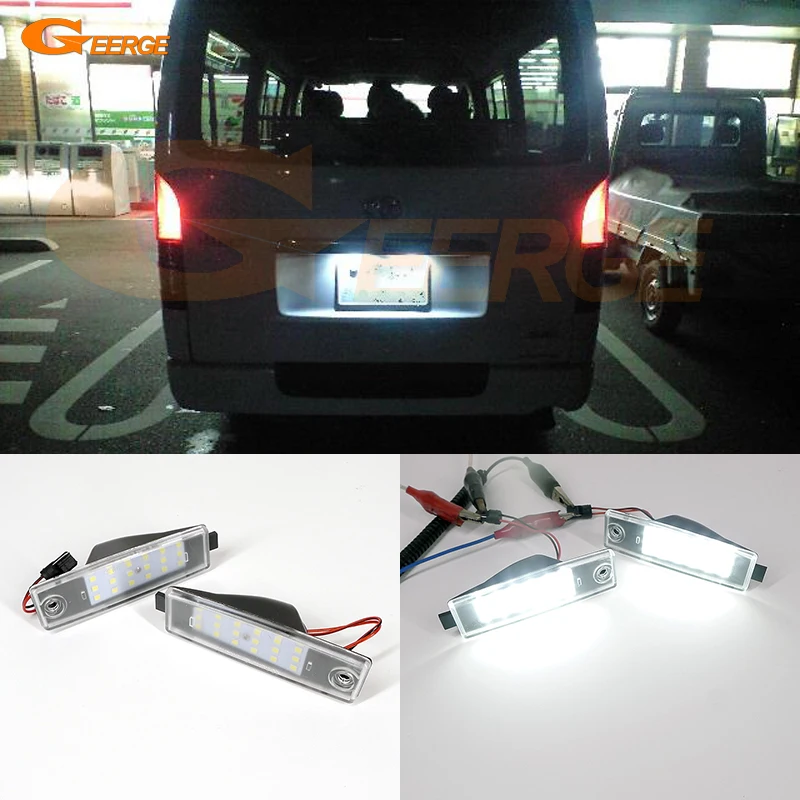 

Для Toyota HiAce RegiusAce Ventury H200 200 Series 2005-2014 Ультра яркий светодиодный светильник для номерного знака без ошибок автомобильные аксессуары