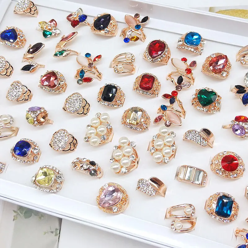 

12 шт. изысканные золотистые обручальные кольца для женщин модное цветное циркониевое кольцо с кристаллами ювелирные изделия для свадьбы юб...