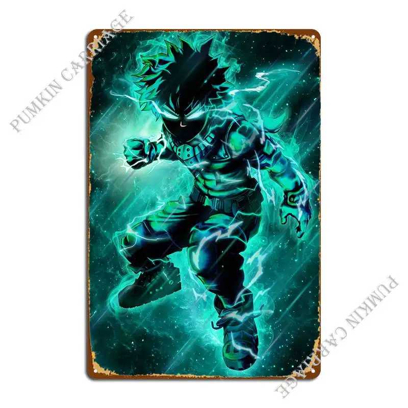

Металлический знак Midoriya Deku, настенный паб, гостиная, печатный персонализированный фотопостер