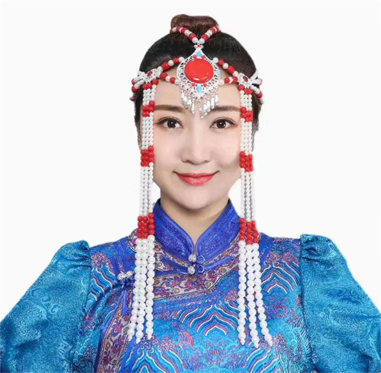 Монгольские Changliu Su женские аксессуары для волос ручной работы из бисера