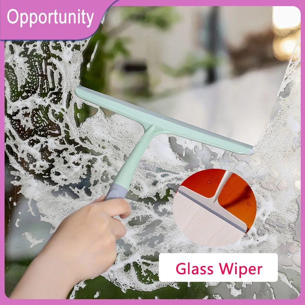 

Silicone Glass Wiper Streak-free Shower Squeegee Small Car Window Squeegee Floor Household Wiper Bathroom Tiles Water Stain Tool