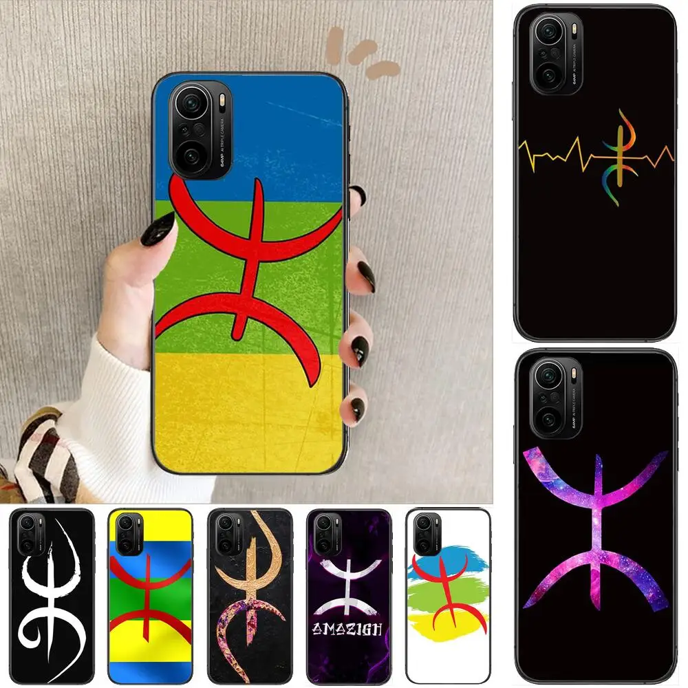 

Amazigh Berber Flag Phone Case For xiaomi redmi POCO F1 F2 F3 X3 Pro M3 9C 10T Lite NFC Black Cover Silicone Back Prett mi 10 ul