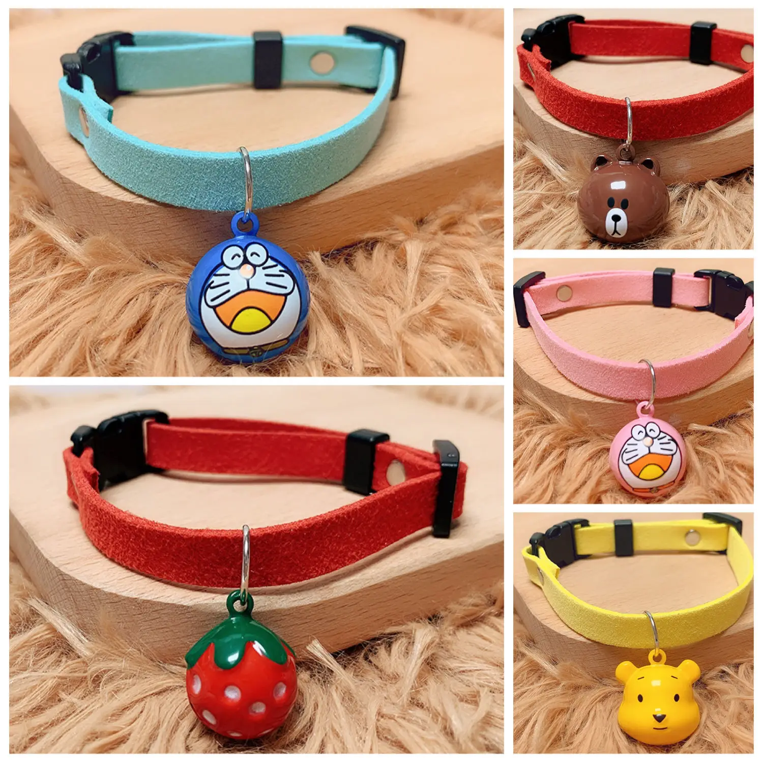 

MPK Cartoon Cat Collars Cute Colorful Pet Collars With Cartoon Assessories