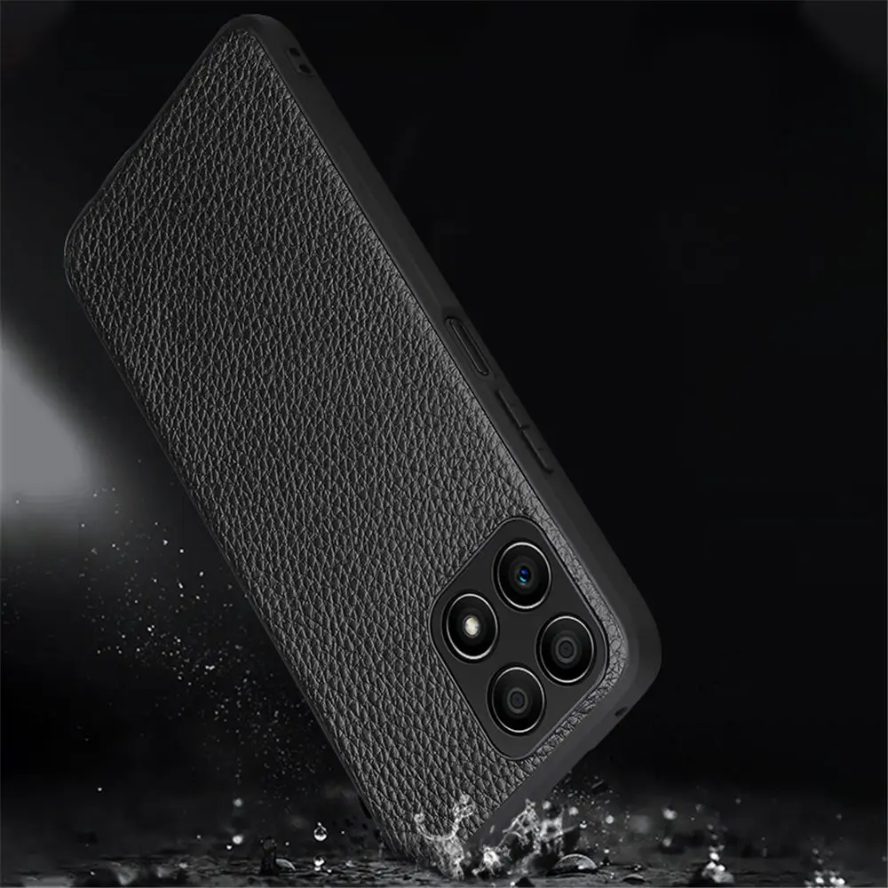 X30i Cases Ultra-thin Genuine Leather Back Cover For Huawei Honor X30i X20 Case Coque Litchi Shockproof Fundas