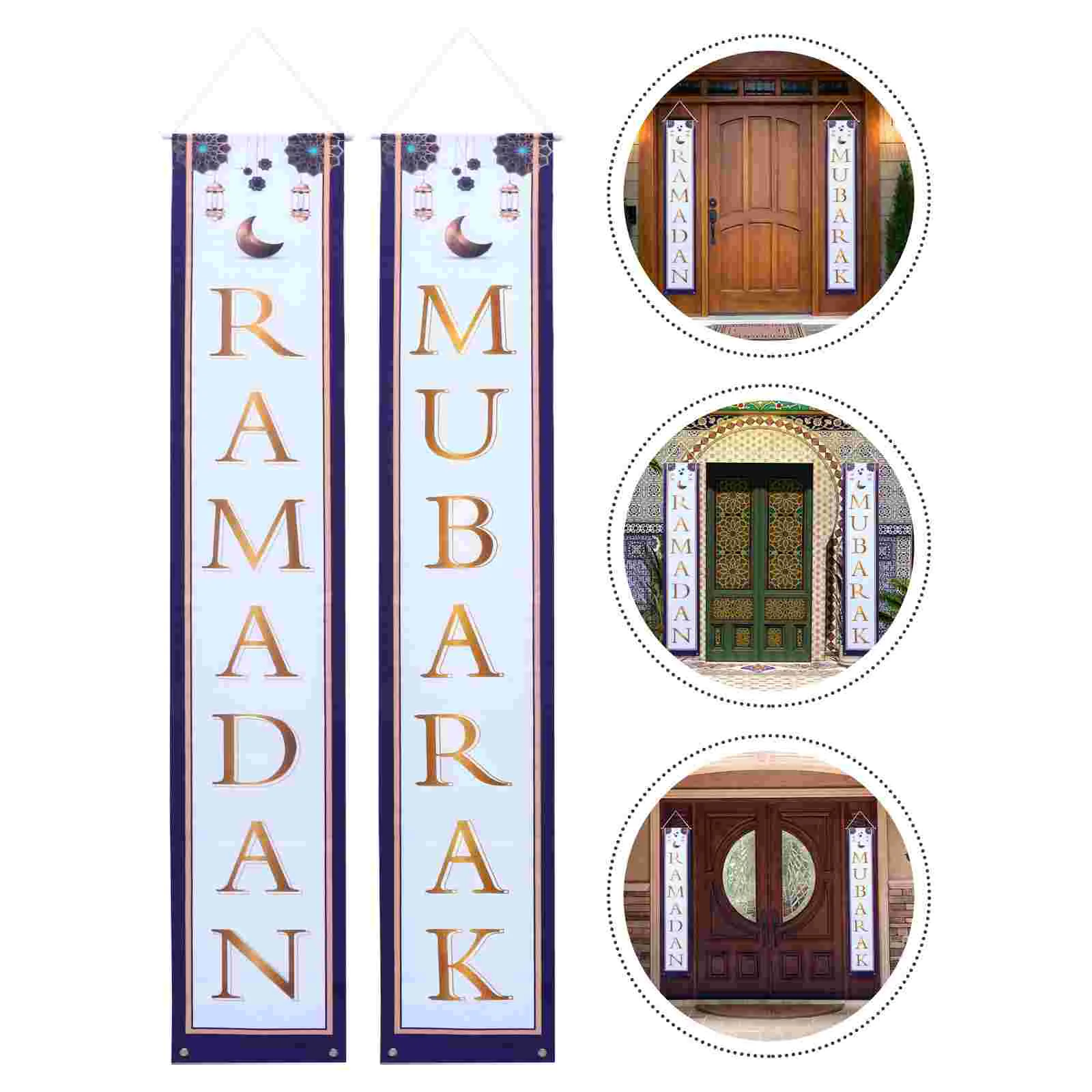 

EID Welcome Porch Sign Outdoor Sign Happy Eid Banner Wreath Outdoor Eid Al- Couplets The Sign Eid Celebration Decoration