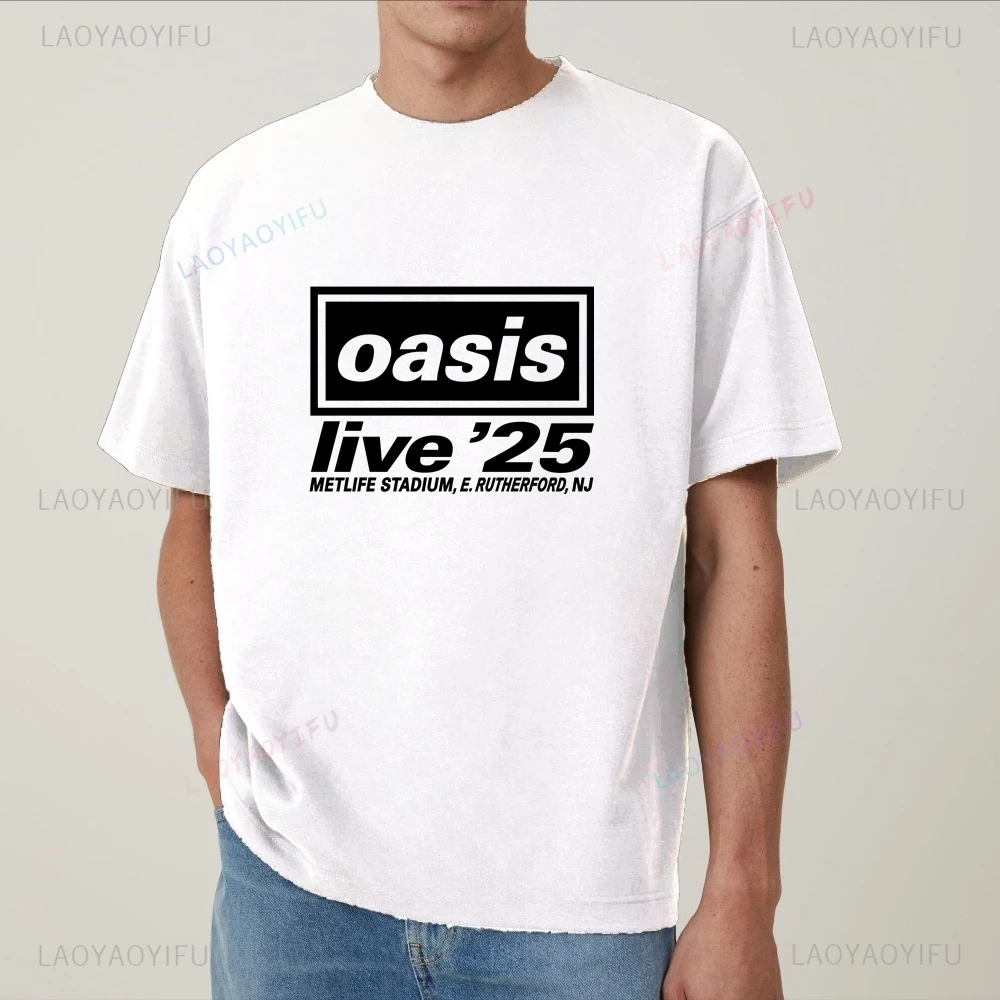 Фото Oasis Классическая музыка Летний отдых Модная многоцелевая футболка с короткими рукавами для мужчин и женщин с круглым вырезом №3