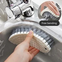 1pc flexible cleaning brush 360 degree without dead corner kitchen sink stove bathroom bathtub tile window bendable cleaner