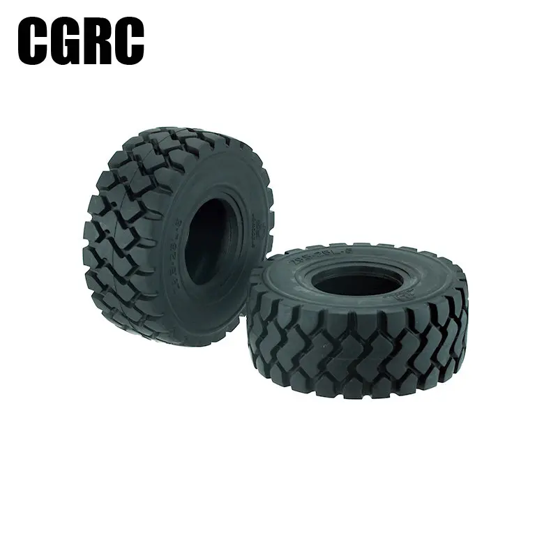 

1 Pair Rubber Tyres Bulldozers Tyre 137mm for 1/14 Tamiya RC Truck Heavy Duty Trailer Tipper Scania 770S Actros MAN Volvo Parts