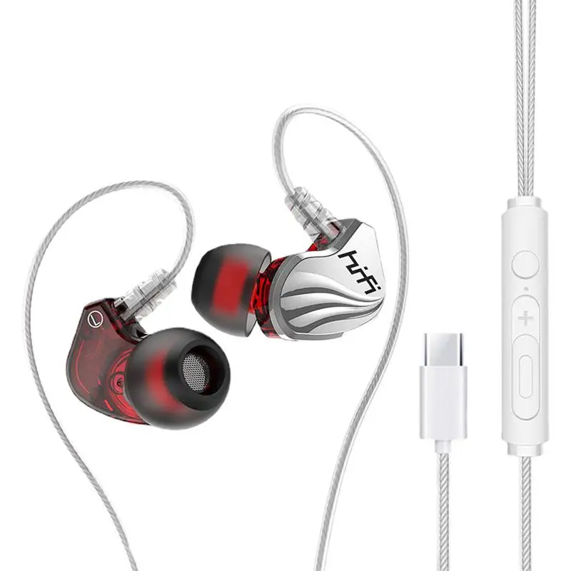 

USB Type C Earbuds | Headphones With Long Cord | Headphones Compatible With PC Computers Smartphone Devices Advanced Sound Card