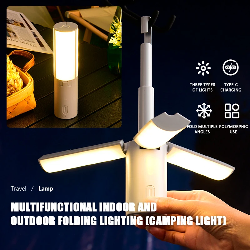 

Складная Многофункциональная кемпинговая лампа, освещение для палатки, переносная Люстра для кемпинга и лошадей, осветительные приборы для общежития