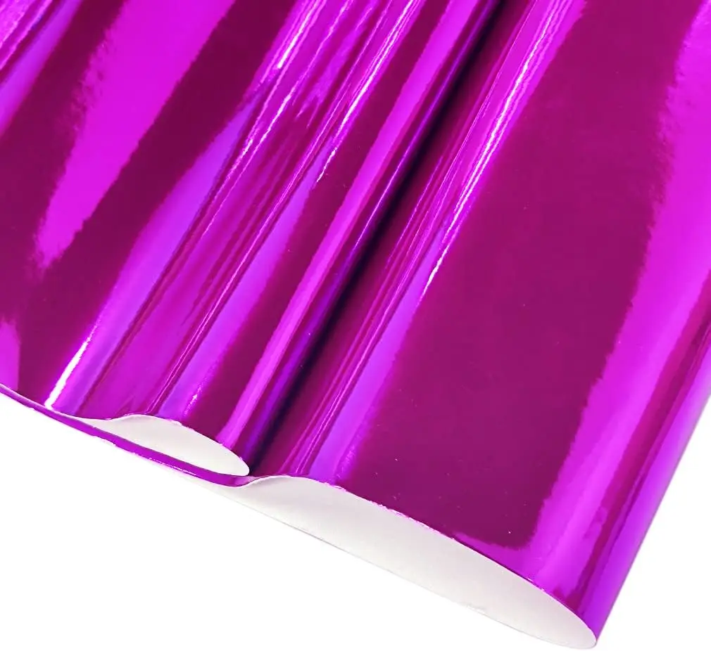 

46x135cm Holographic Metal Mirror Laser Faux Leather 1 Roll PU Fabric for Crafts Making Leather Earrings Bows Handbag Sewing