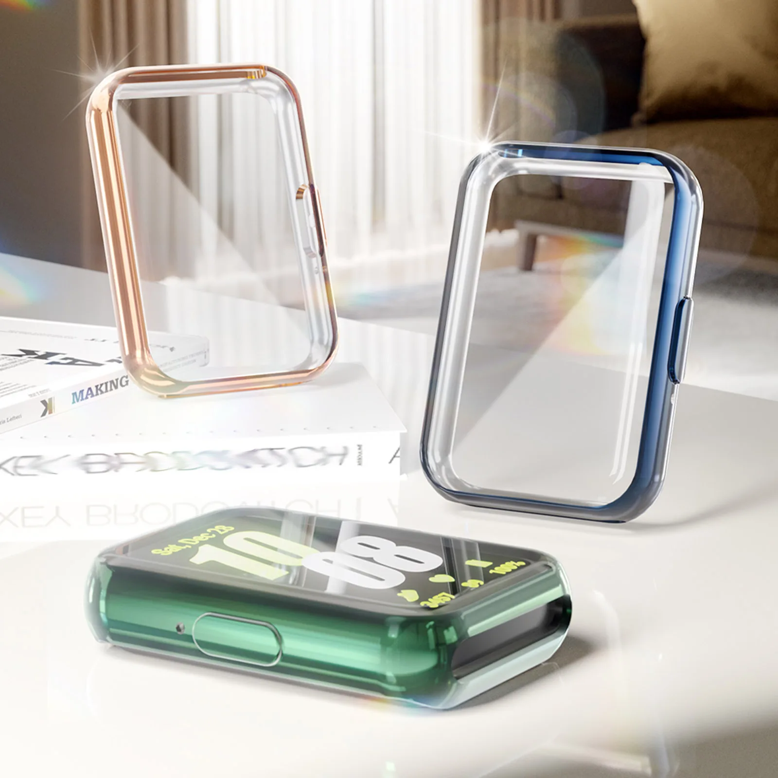 Фото Чехол для Samsung Galaxy Fit 3, защита экрана, аксессуары для умных часов, Универсальный мягкий бампер из ТПУ для Samsung galaxy fit3 №2