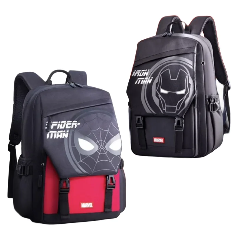 Marvel Anime Spider-Man Creative Peripheral Fashion Backpack Student Personality Versatile Casual Dirty-Resistant School Bag