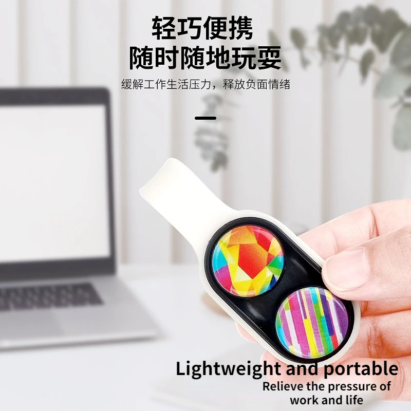 Фото Магнитный ручной спиннер-антистресс с эластичными цветными элементами для снятия стресса и тревоги №2