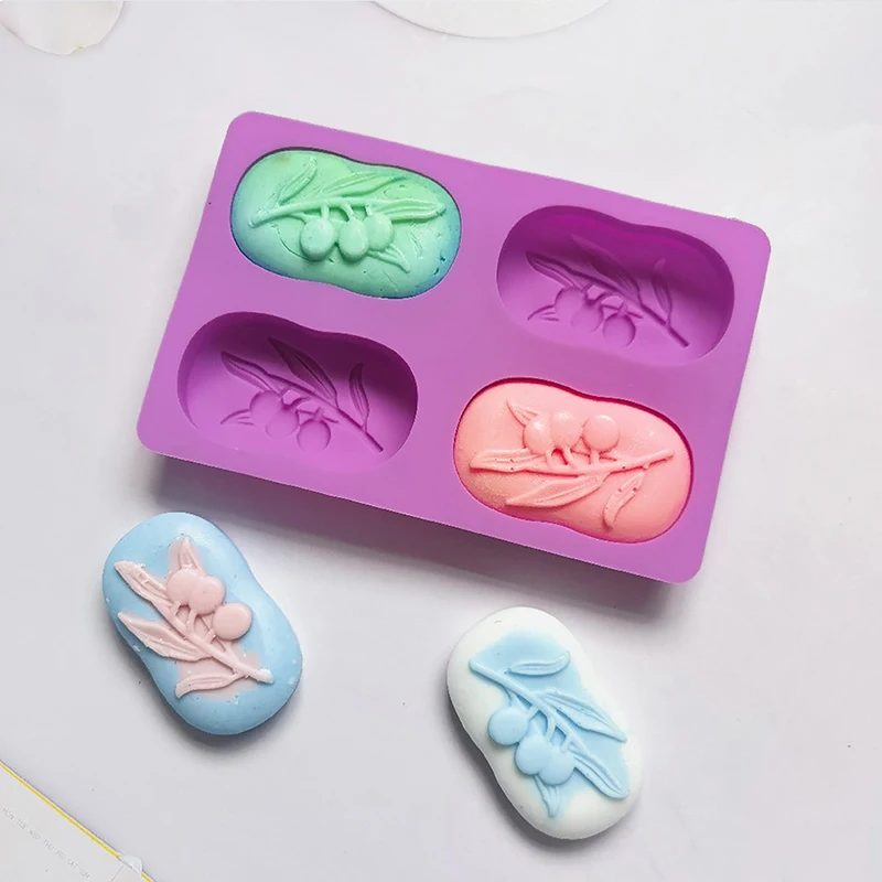 

Oval Olive Tree Shape Silicone Mold for DIY Handmade Soap Molds Mousse Cake Form Soap Jelly Mould Ice Cube Maker Craft Supplies
