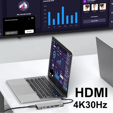 8-в-1 USB-хаб kebidumei для Macbook с поддержкой M.2 SSD