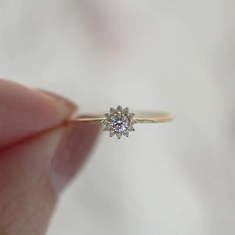 Женский комплект из кольца и серёг серебра 925 пробы с гальваническим покрытием