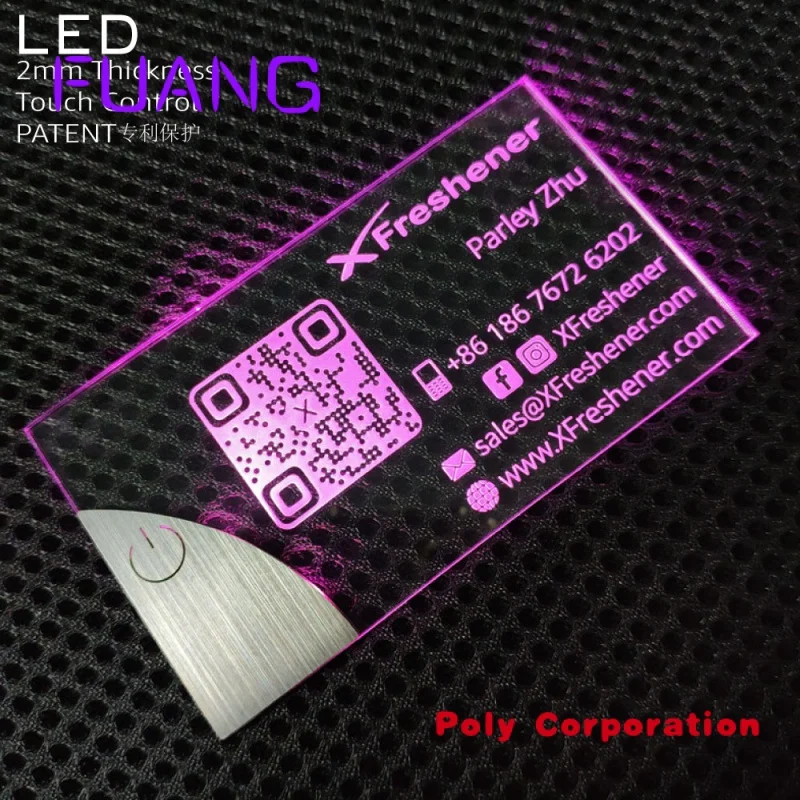 3 NEW 2022 Luxury LED Video Business Cards Plastic Acrylic Business Cards Custom High Quality Unique Light up LED Business card