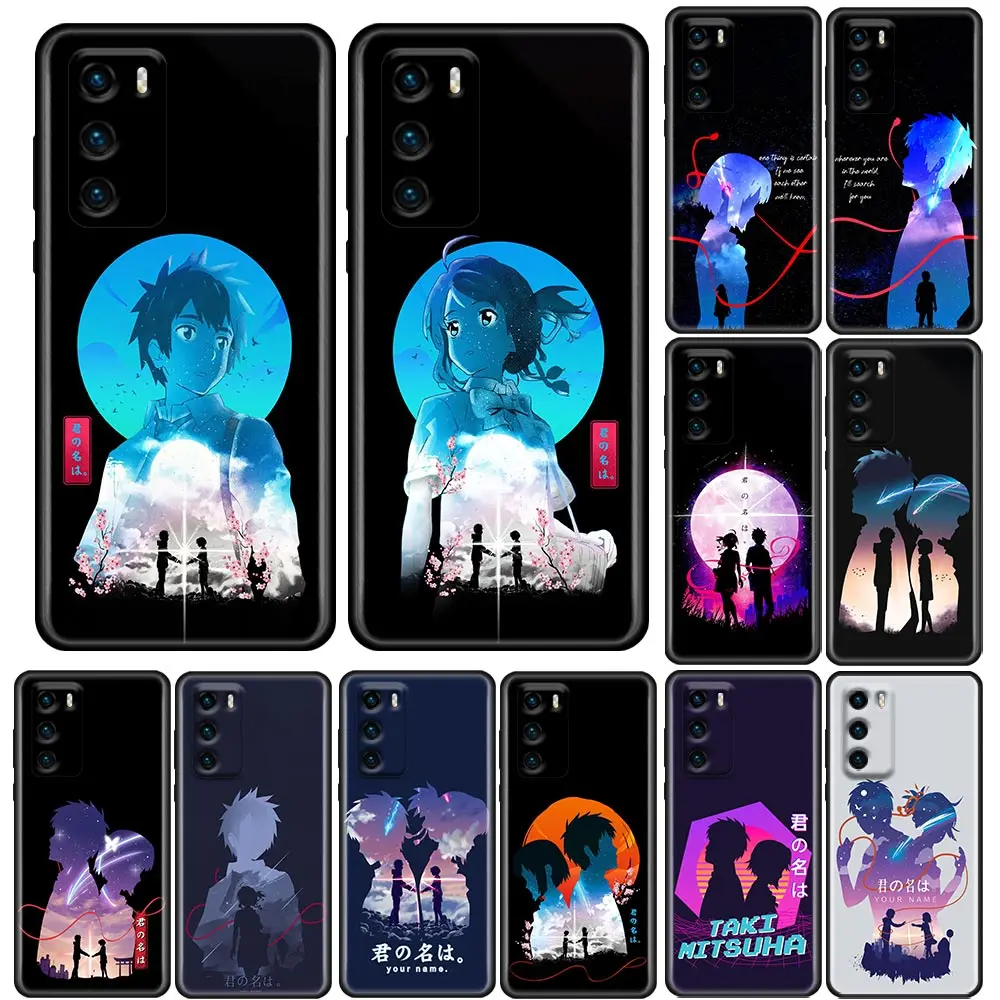 

Your Name Anime Comic Cartoon Phone Case For Huawei P50 P50E P40 P30 P20 P Smart 2021 2020 2019 2018 Lite Pro Plus Pocket Cover