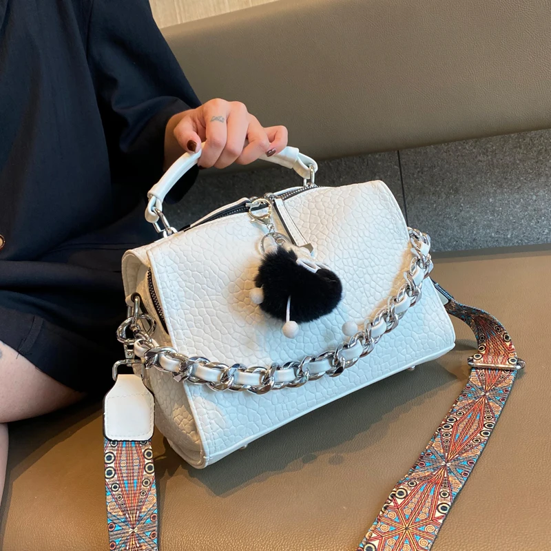 Fashion Hand Bag Women Chain Soft Leather Boston Shoulder Bag Women Large Capacity Office Bolsas de mujer Top Handle Handbag