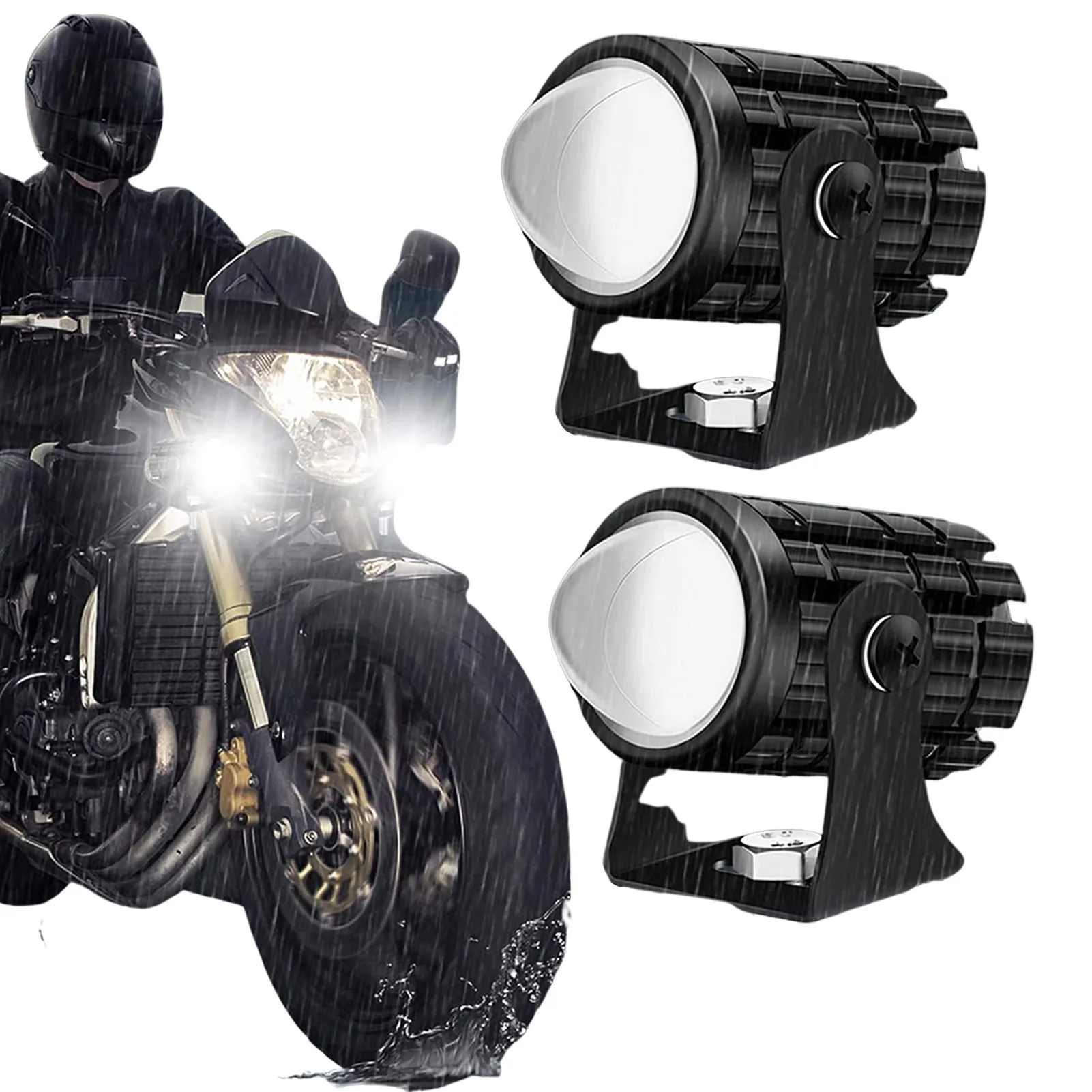 

2 шт., светодиодные мотоциклетные ламсветильник с регулируемым кронштейном на 360 градусов